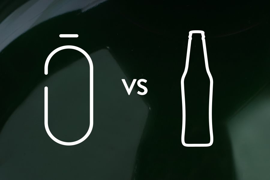 23kg per 100l less waste vs bottles